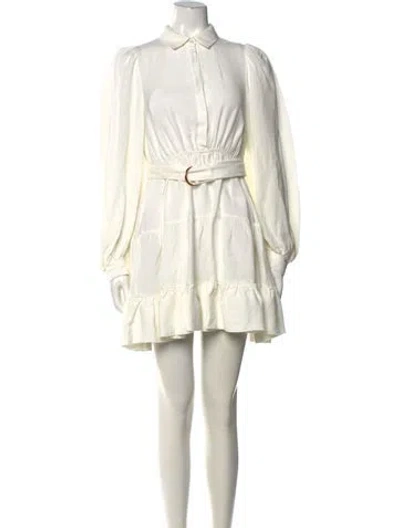 Pre-owned Bardot Mini Dress In White