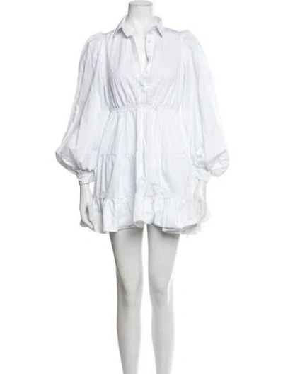 Pre-owned Bardot Mini Dress In White