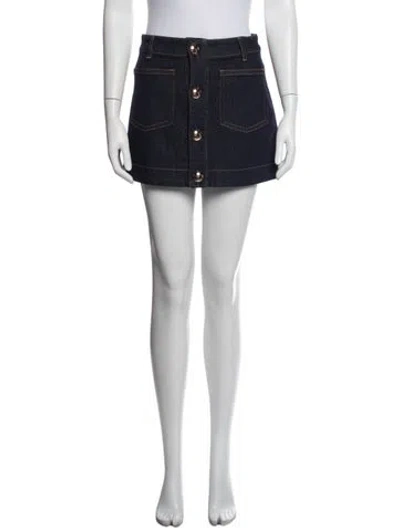Pre-owned Bardot Mini Skirt In Blue/white