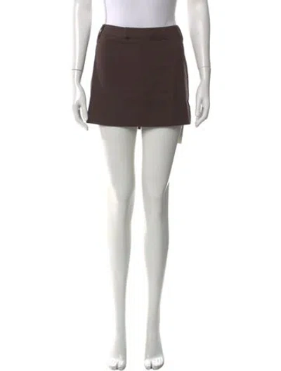 Pre-owned Bardot Mini Skirt In Brown