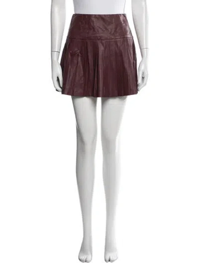 Pre-owned Bardot Mini Skirt In Burgundy