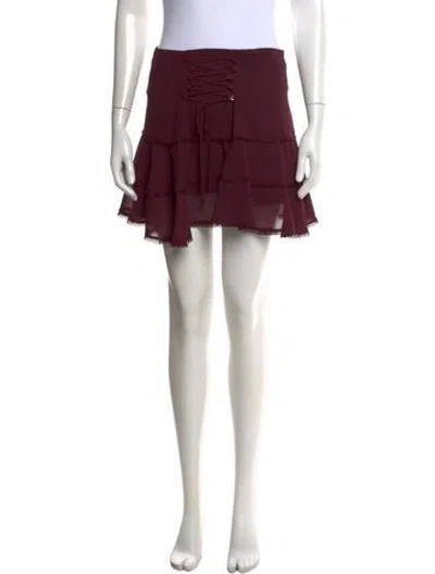 Pre-owned Bardot Mini Skirt In Burgundy