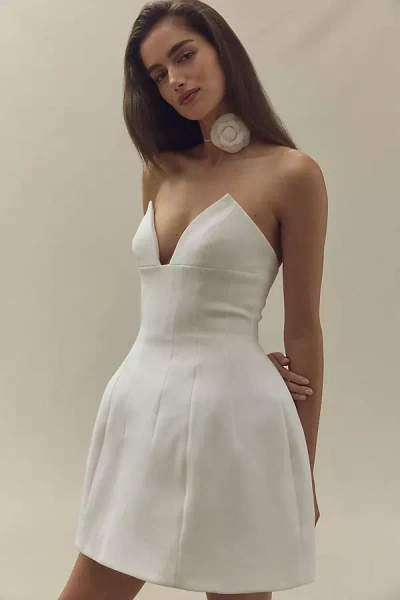 Bardot Mirian Strapless Hourglass Mini Dress In White