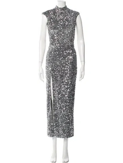 Pre-owned Bardot Mock Neck Long Dress In Multicolor