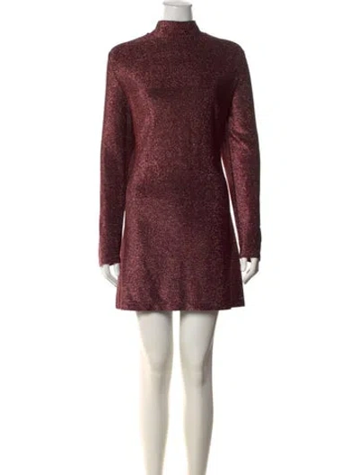 Pre-owned Bardot Mock Neck Mini Dress In Multicolor