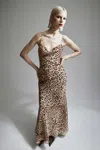 Bardot Monroe Leopard Print Cowl Neck Maxi Dress In B Leopard