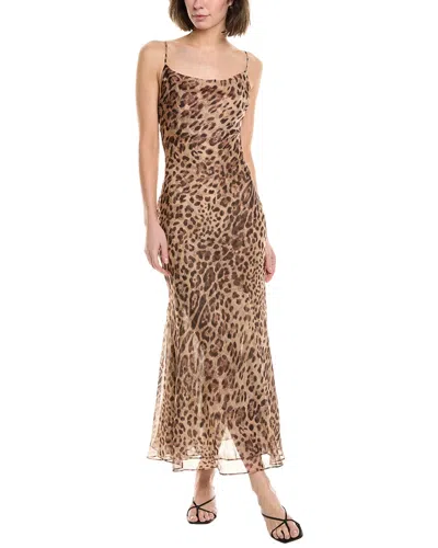 Bardot Monroe Cowl Neck Maxi Dress In Brown