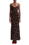 Bardot Monroe Floral Maxi Dress In Black Floral