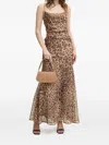 Bardot Monroe Leopard-print Maxi Skirt In Brown