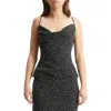 Bardot Monroe Polka Dot Cowl Neck Camisole In Black Spot