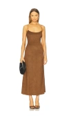 Bardot Nadira Vegan Suede Dress In Brown