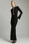 Bardot Nautico Knit Maxi Dress In Black