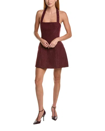Bardot Nevelle Boucle Halter Dress In Red