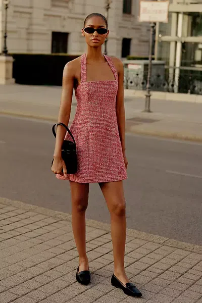 Bardot Nevelle Halter Mini Dress In Pink