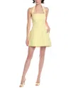 Bardot Nevelle Hourglass Halter Mini Dress In Yellow