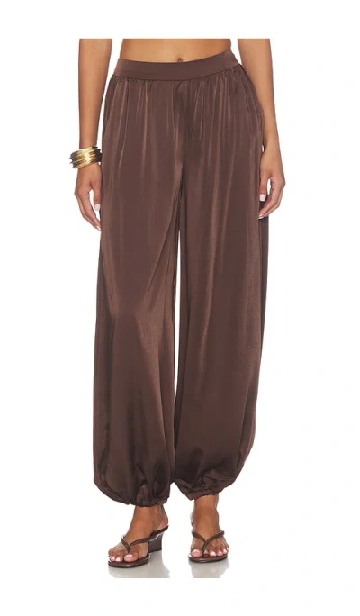Bardot Nikola Satin Balloon Pant In Brown