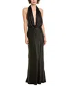 Bardot Cowl-neck Backless Maxi Dress In Black