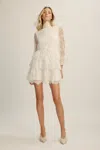 Bardot Norah Ruffle Lace Mini Dress In White
