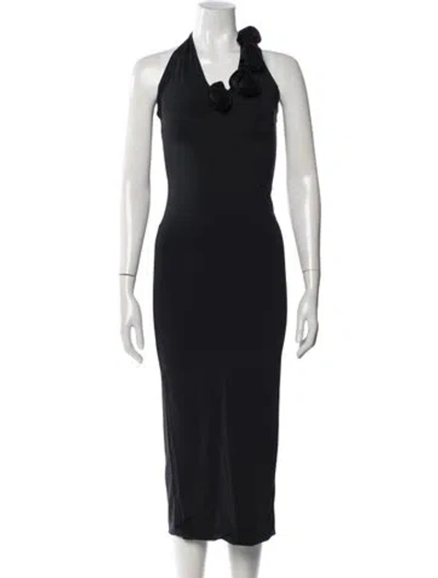 Pre-owned Bardot Nylon Midi Length Dress In Black