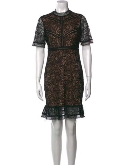 Pre-owned Bardot Nylon Mini Dress In Black