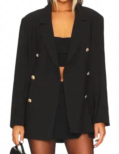Bardot Odyssey Double Breasted Blazer In Black