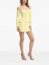 Bardot Off-shoulder Button-front Dress In Yellow