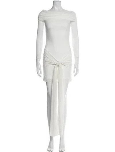 Pre-owned Bardot Off-the-shoulder Mini Dress W/ Tags In White