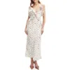 Bardot Olea Ruffle Maxi Dress In Ivory Floral