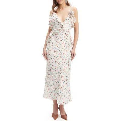 Bardot Olea Ruffle Maxi Dress In White