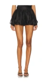 Bardot Oleana Organza Bubble Short In Black