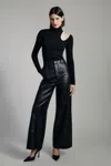 Bardot Olesa Asymmetric Knit Top In Black