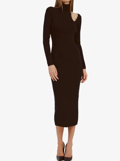 Bardot Olesa Midi Dress In Black In Brown