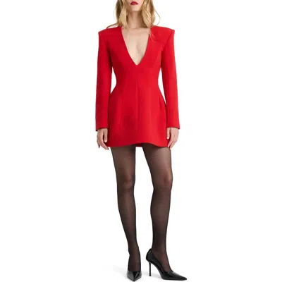 Bardot Olivia Structured Minidress In Red