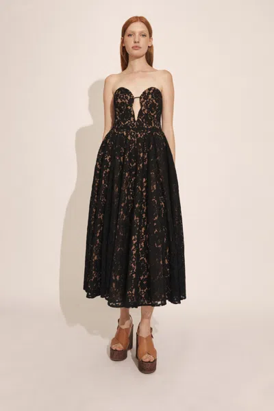 Bardot Opal Volume Lace Midi Dress