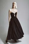 Bardot Opal Volume Midi Dress In Black