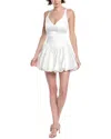 Bardot Oria Bubble Hem Satin Minidress In White
