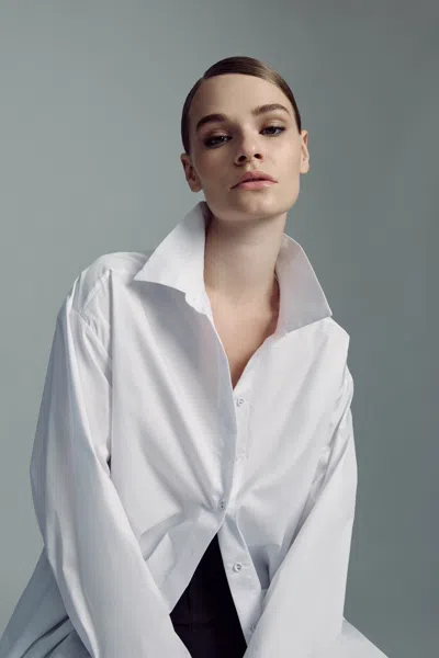 Bardot Oversized Shirt In Orchid Wht