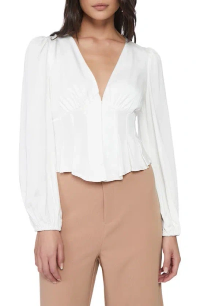 Bardot Pannelled Top In Ivory