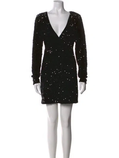 Pre-owned Bardot Patterned Mini Dress W/ Tags In Black