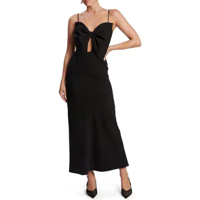 Bardot Paula Bow Cocktail Dress In Black