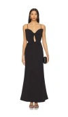 Bardot Paula Bow Cocktail Dress In Black