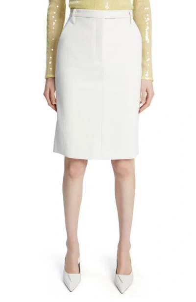 Bardot Phenix Faux Leather Pencil Skirt In Orchid White
