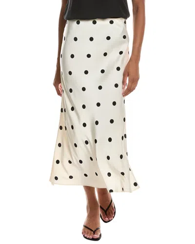 Bardot Phoebe Satin Midi Skirt In Neutral