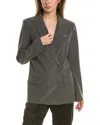 Bardot Pinstripe Classic Blazer In Gray