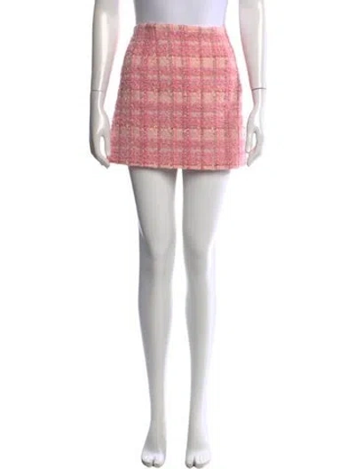 Pre-owned Bardot Plaid Print Mini Skirt W/ Tags In Pink