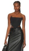Bardot Platinum Corset Bustier In Black