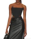 Bardot Platinum Corset Bustier In Black