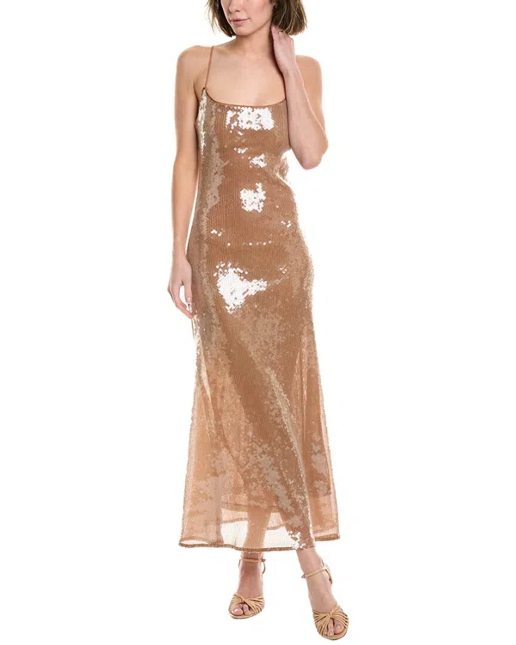 Bardot Ramira Sequin Maxi Dress In Brown | ModeSens