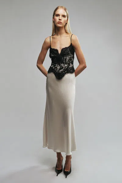 Bardot Ravinia Lace Bodice Midi Dress In Multi