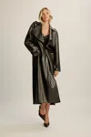 Bardot Reilia Vegan Leather Coat In Black